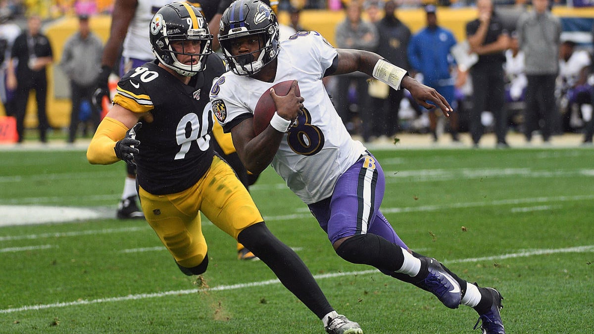 Ravens di Steelers cara menonton: TV, streaming, peluang, prediksi saat Lamar Jackson memimpin Baltimore tempat pertama