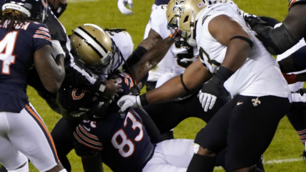 Chicago Bears wide receiver Javon Wims (83) during an NFL wild-card playoff  football game against the New Orleans Saints, Sunday, Jan. 10, 2021, in New  Orleans. The Saints defeated the Bears 21-9. (