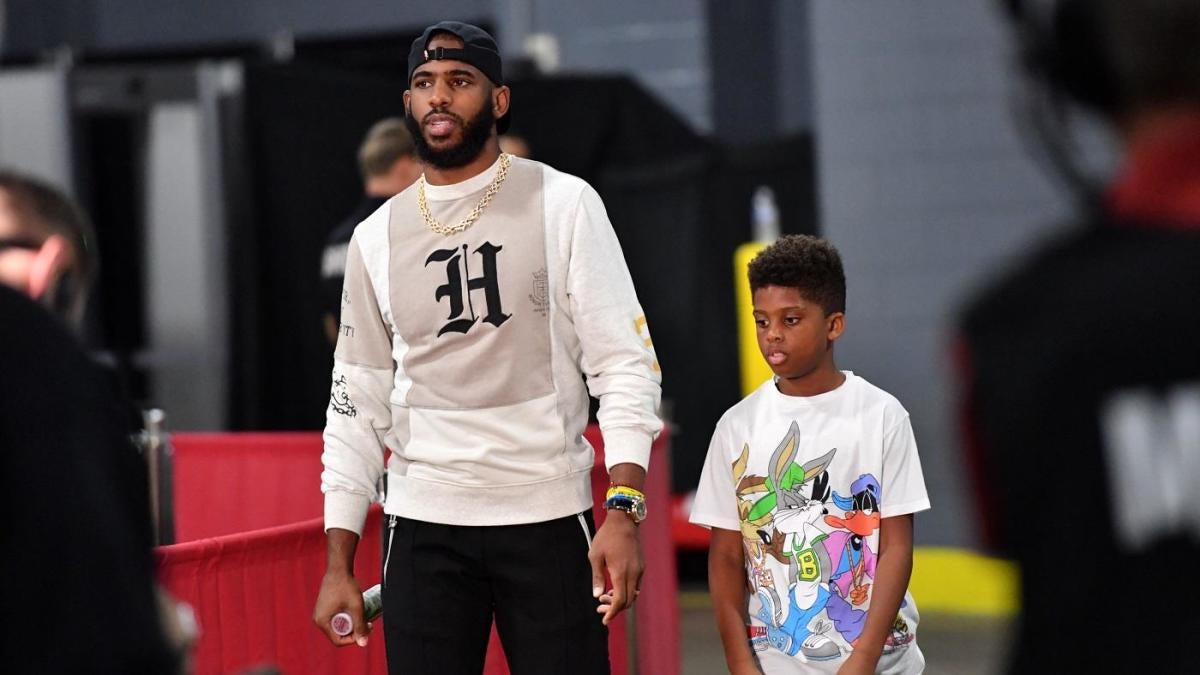 WATCH Chris Paul reminds 11yearold son who the better basketball
