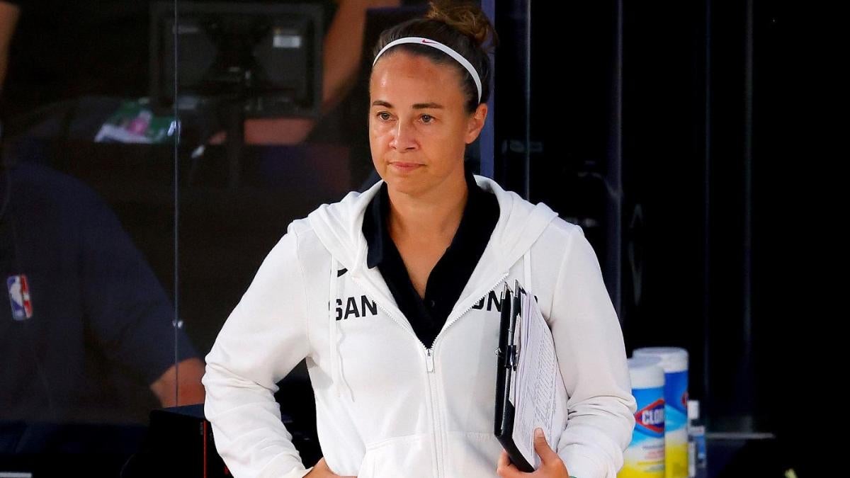 Becky Hammon becomes the first woman to serve as head coach during a regular NBA game