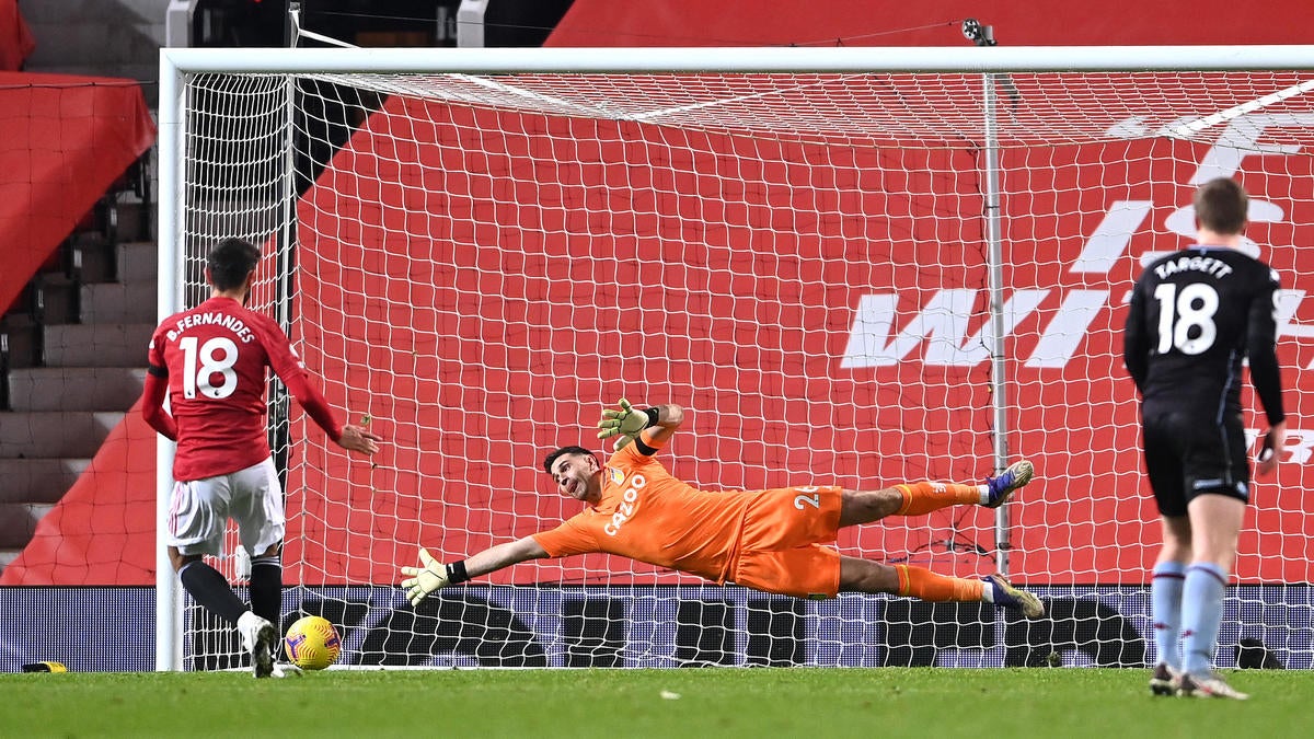 Manchester United Vs Aston Villa Score Bruno Fernandes Penalty Sends Red Devils Level With Liverpool Cbssports Com