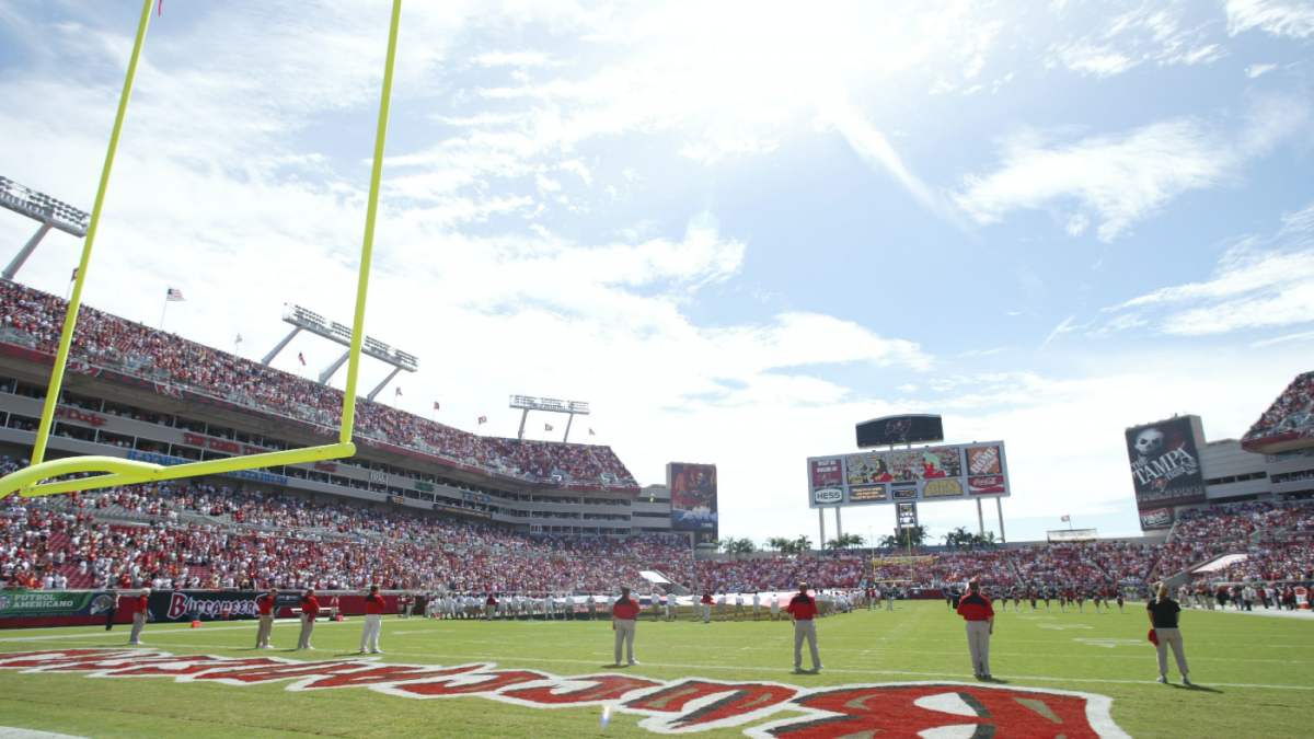 Super Bowl preps underway at Raymond James Stadium in Tampa 