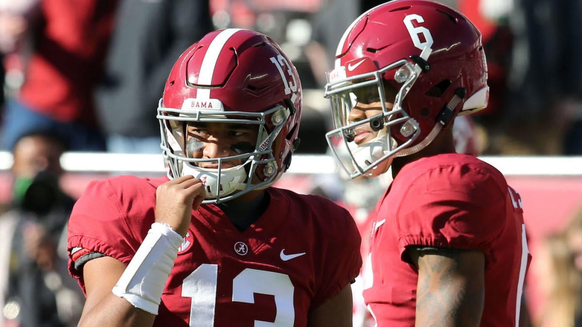 DeVonta Smith skips weigh-in, wants to 'run it back' with Tua, Fins