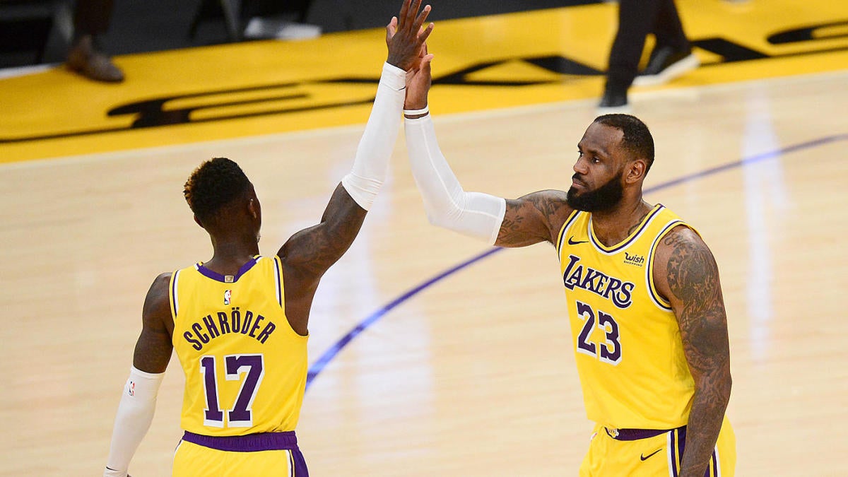 The Lakers play their third consecutive game for the first time since 1991, winning behind LeBron James’ 41-minute effort