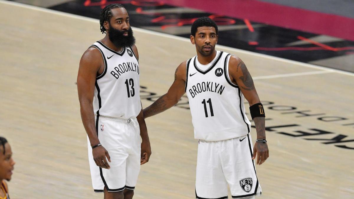 Nets Gm Sean Marks Says He S Confident James Harden Kyrie Irving Will Sign Contract Extensions Before Camp Cbssports Com