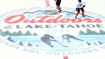 NHL Outdoors Lake Tahoe Logo Center Ice