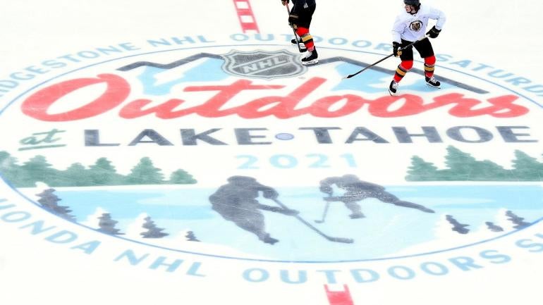 NHL Outdoors Lake Tahoe Logo Center Ice