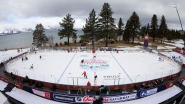 NHL Outdoor Lake Tahoe Game Practice