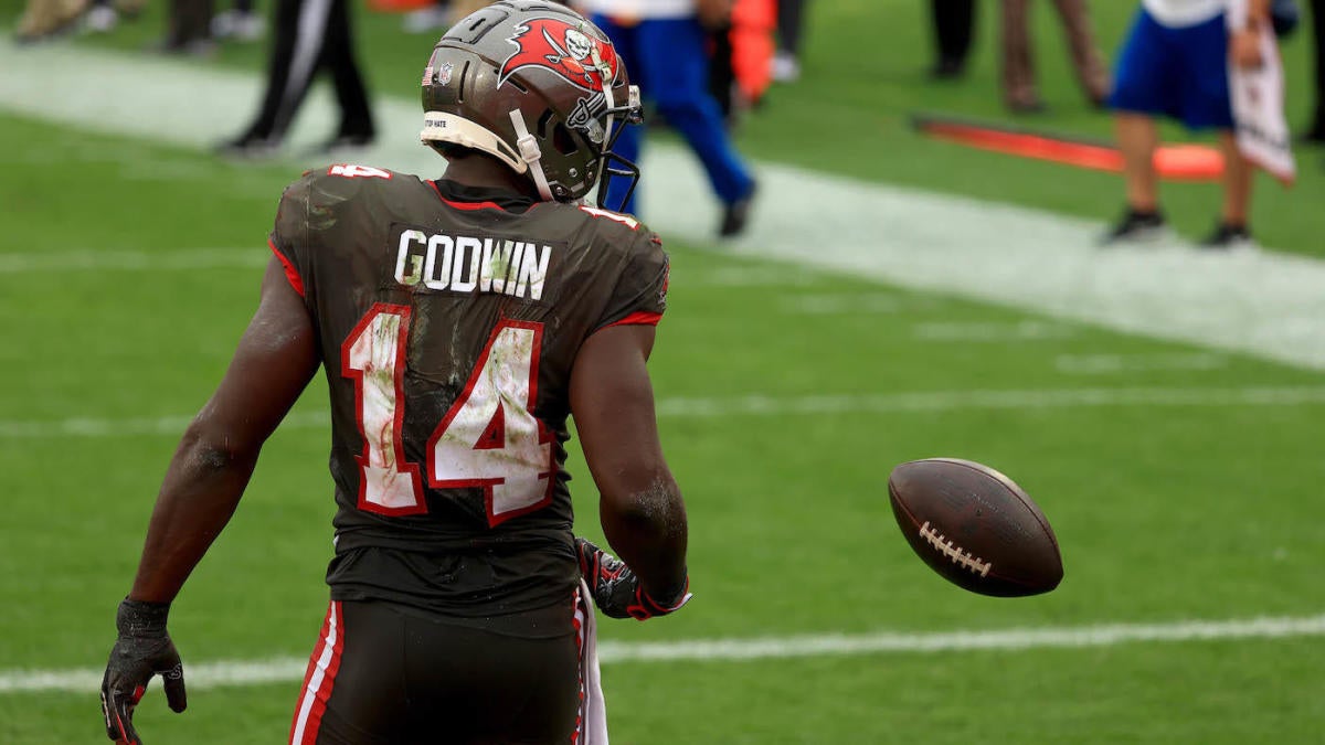 TAMPA, FL - FEBRUARY 07: Chris Godwin (14) of the Buccaneers