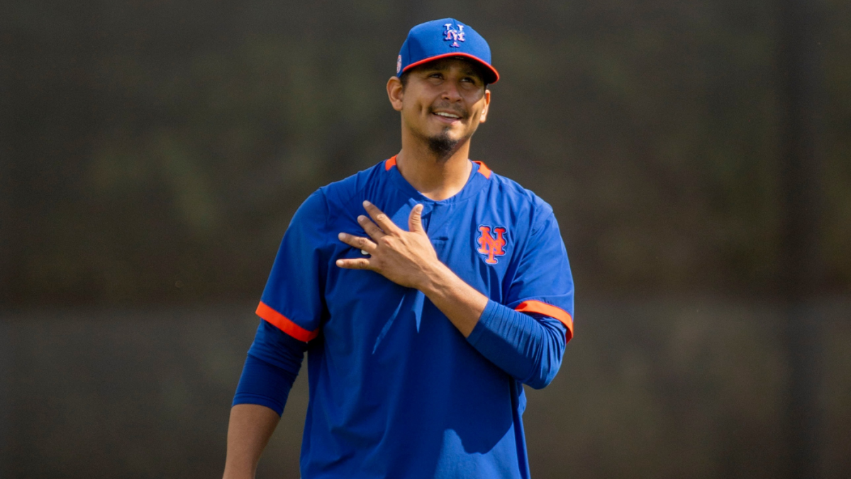 Carlos Carrasco #59 - Team Issued Blue Road Jersey with Seaver