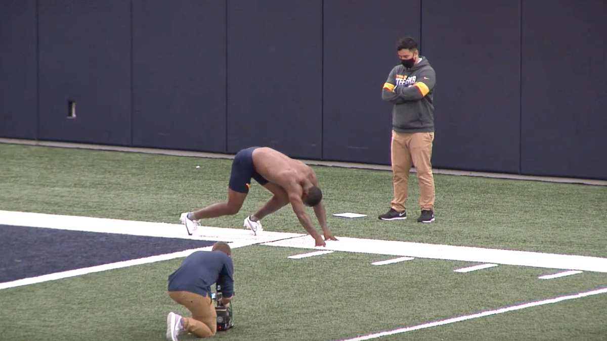 WVU Pro Day Highlights TJ Simmons