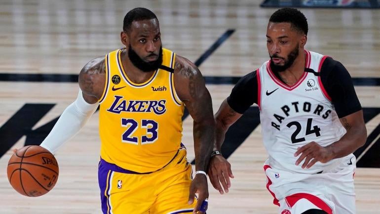 LeBron James Norman Powell Los Angeles Lakers Toronto Raptors