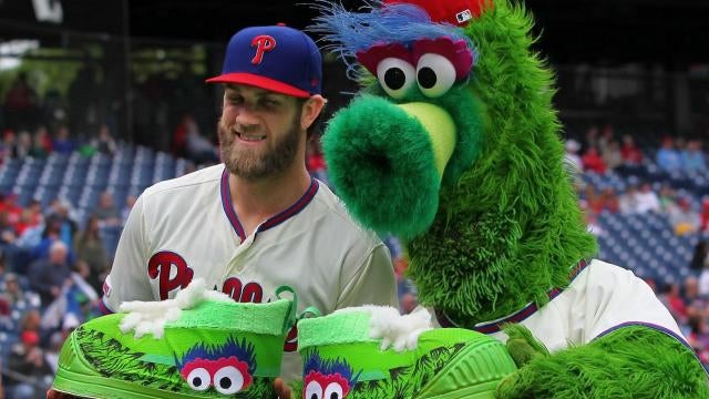 The story behind Phillies star Bryce Harper's new Phanatic-themed cleats