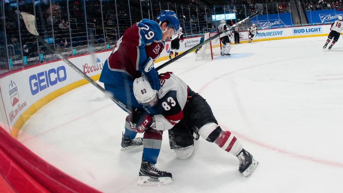 Colorado Avalanche forward Nathan MacKinnon out at least three games with  facial fracture - Daily Faceoff