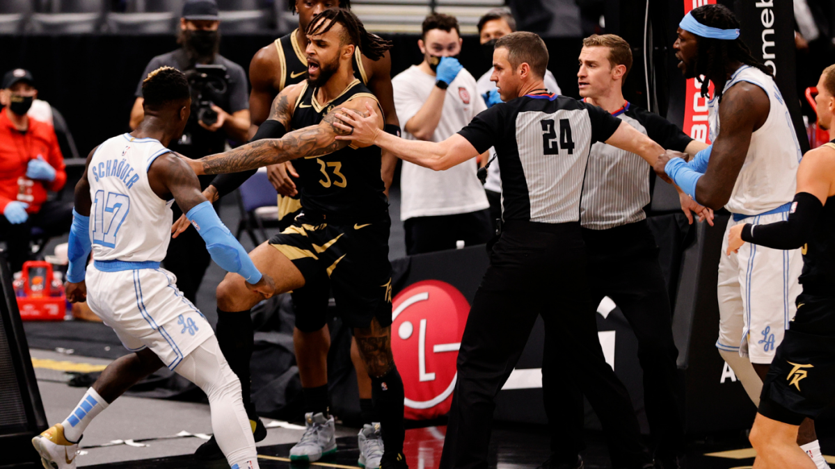 Lakers ‘Montrezl Harrell, Raptors’ OG Anunoby shot out after a dispute between two teams after hard foul