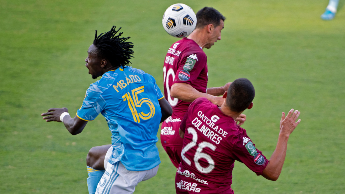 The Philadelphia Union professional football soccer team and players versus  Deportivo Saprissa during the CONCACAF Champions League Stock Photo - Alamy