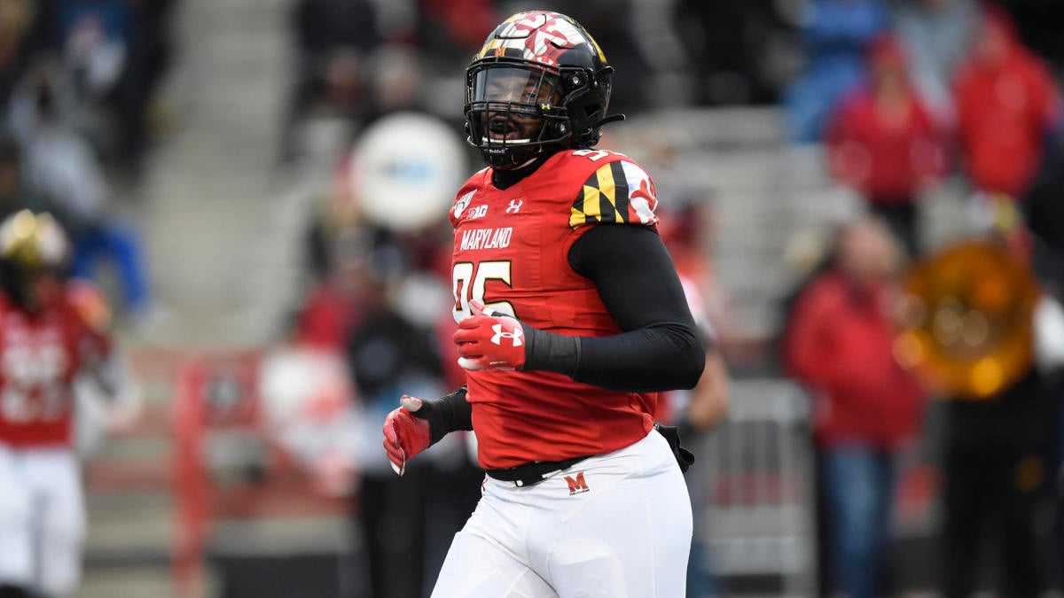Maryland football spring game most valuable lineman Lawtez Rogers on