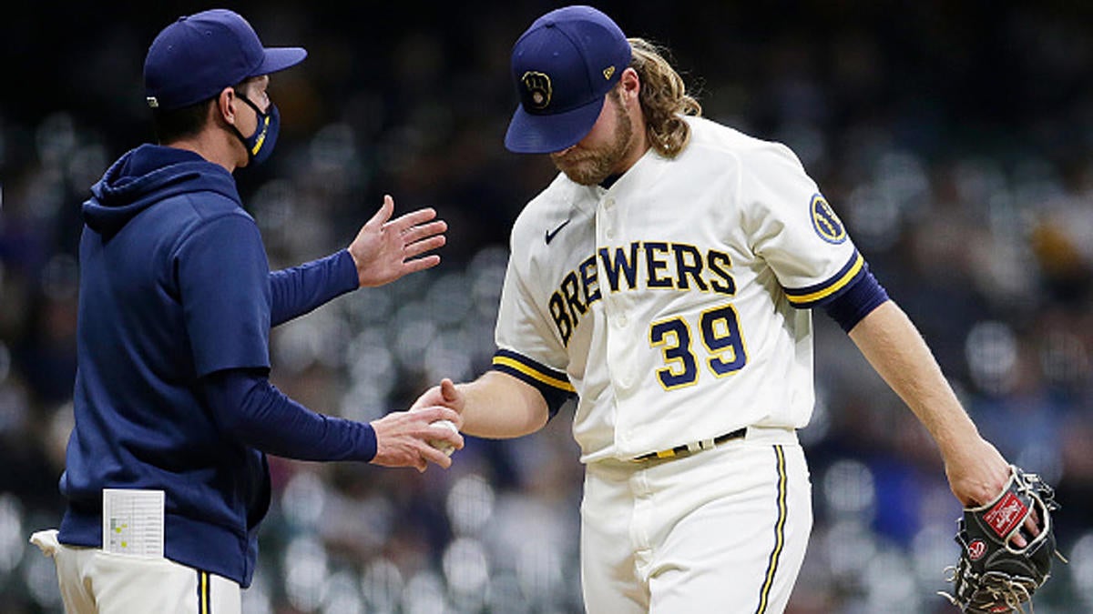 Brewers' Corbin Burnes sets multiple MLB strikeout records before issuing  first walk of season