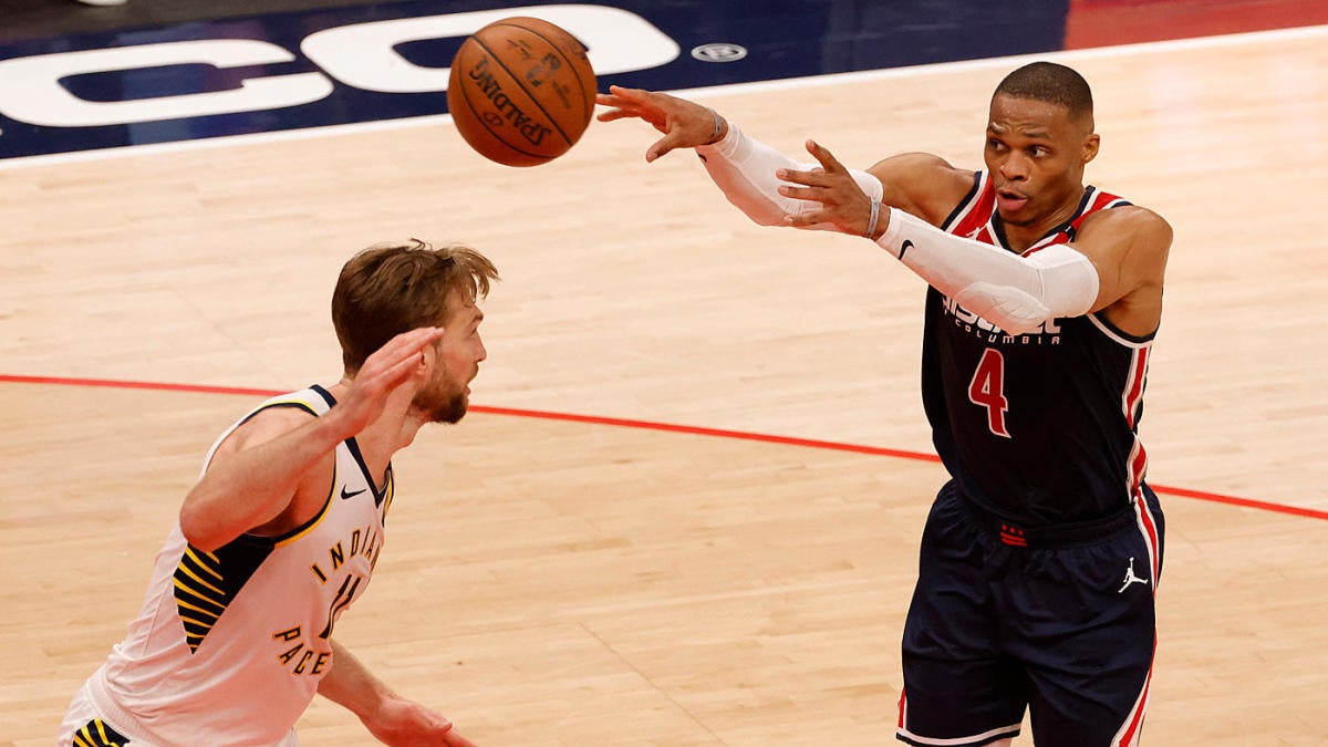 Washington Wizards' Russell Westbrook has 21 boards, 24 assists vs. Pacers,  securing triple-double average for fourth time in career - ESPN