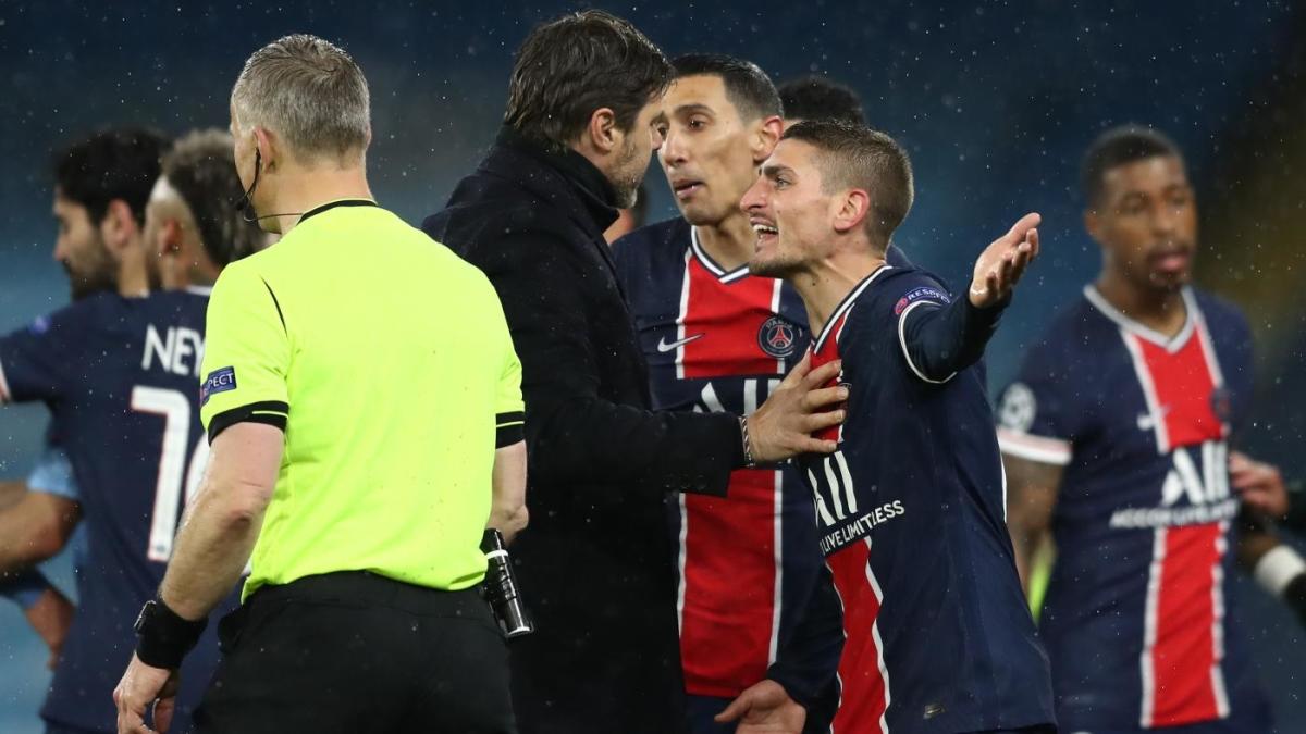 Ready go to ... https://www.cbssports.com/soccer/news/psg-players-claim-referee-swore-at-them-during-champions-league-semifinal-loss-vs-manchester-city/ [ PSG players claim referee swore at them during UEFA Champions League semifinal loss to Manchester City]