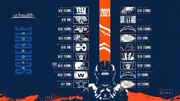 Washington's 2021 Home And Away Opponents