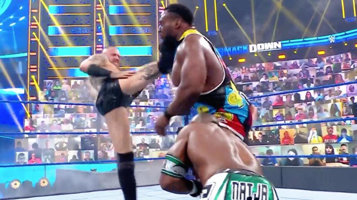 Wwe Smackdown Results Recap Grades Apollo Crews Retains Intercontinental Title As Aleister Black Returns Cbssports Com