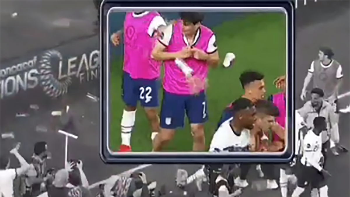Estados Unidos vs.México: Gio Reyna golpeado por un proyectil luego de que Christian Pulisic ganara el penalti en la Liga de Naciones de la Concacaf