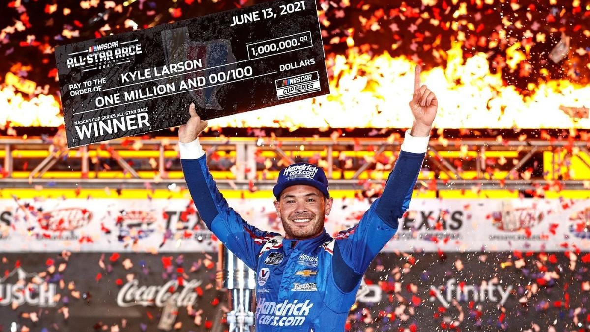 Nascar All Star Race Results Kyle Larson Continues Outstanding Season With All Star Race Win At Texas Cbssports Com - driver brawl all star yesterday
