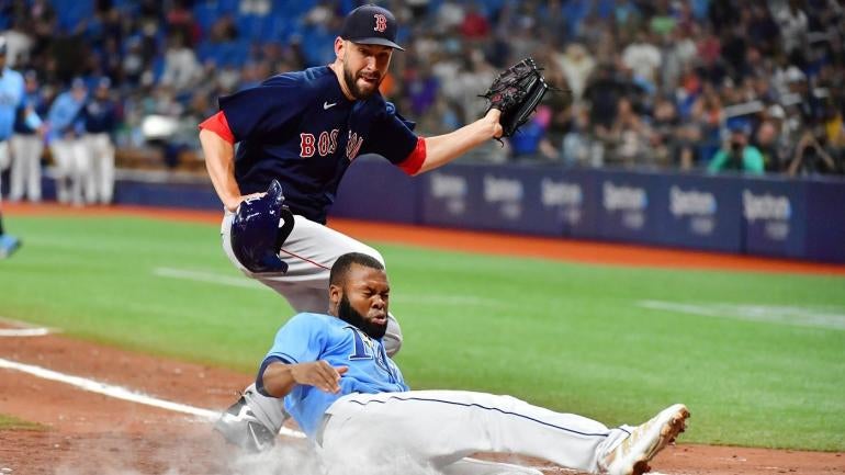 Manuel Margot Matt Barnes Boston Red Sox Tampa Bay Rays