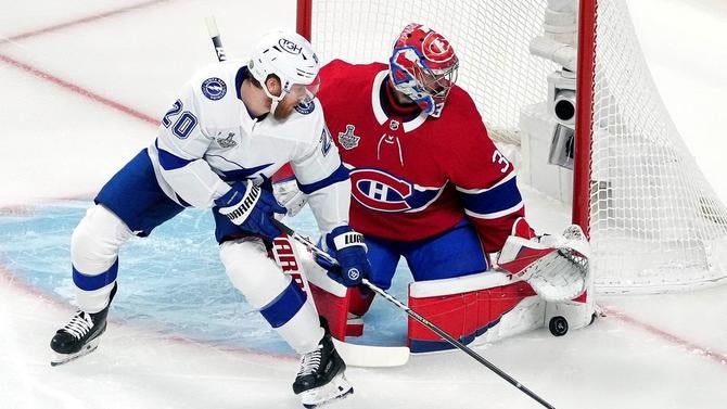 Carey Price Blake Coleman Montreal Canadiens Blake Coleman Stanley Cup Final 2021