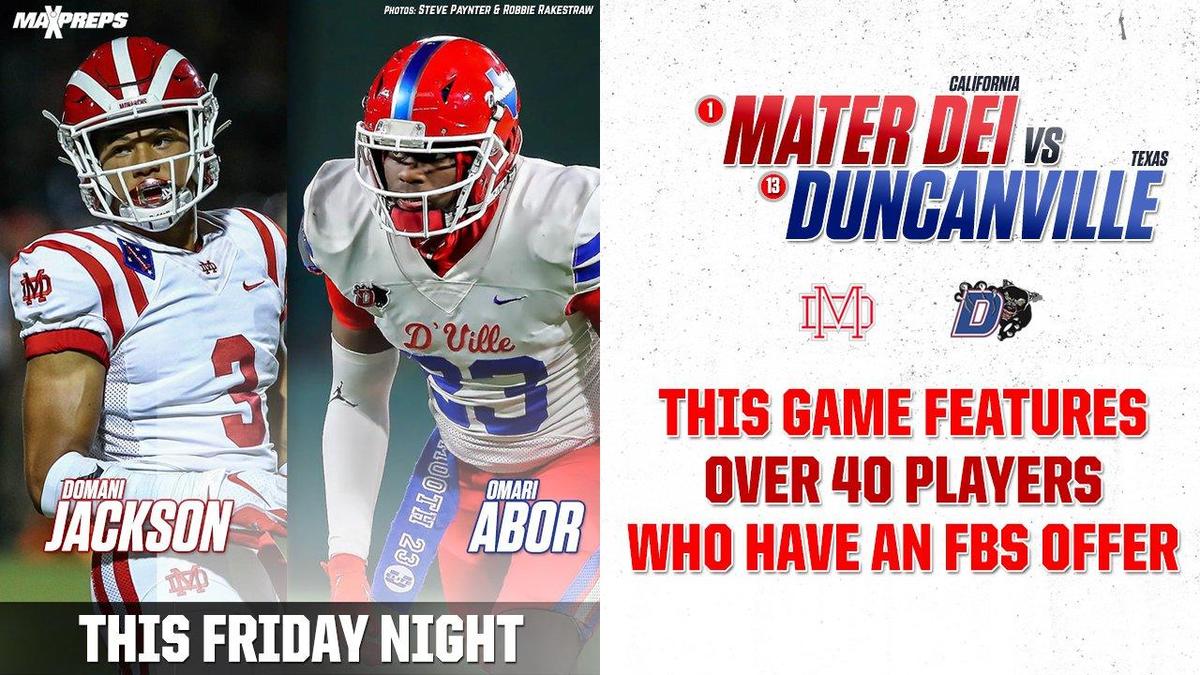 Mater Dei Football Schedule 2022 High School Football: Mater Dei, Duncanville Game Features Over 40 Players  With Fbs Offers - Cbssports.com