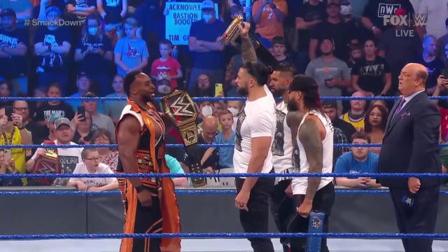 Wwe Smackdown Results Recap Grades New Wwe Champ Big E Confronts Roman Reigns To Kick Off The Show Cbssports Com