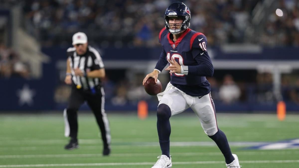 NFL Network's Tom Pelissero: Texans rookie quarterback Davis Mills to start  for Houston with QB Tyrod Taylor with out 'a while'