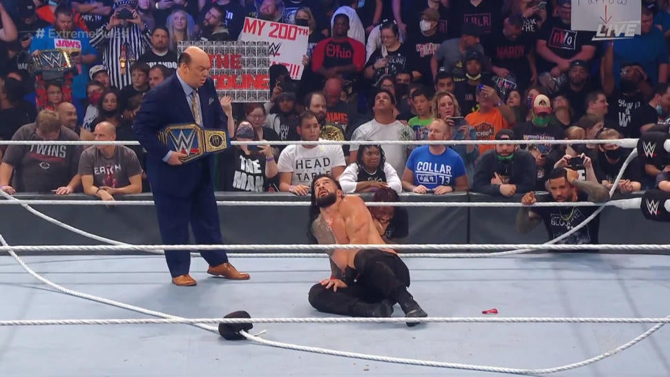 2021 WWE Extreme Rules results recap grades Bizarre finish mars outstanding universal title main event CBSSports