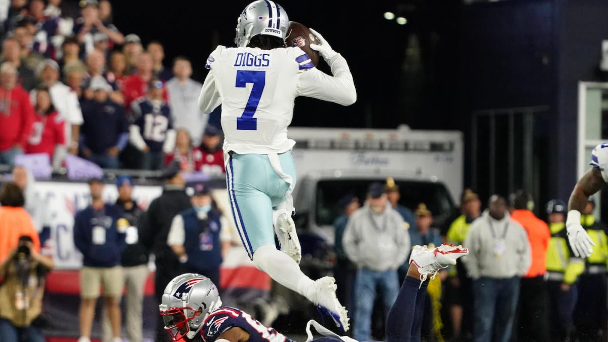 The Dallas Cowboys celebrate an interception by Trevon Diggs of the News  Photo - Getty Images