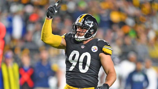 Pittsburgh Steelers linebacker T.J. Watt looks on during the