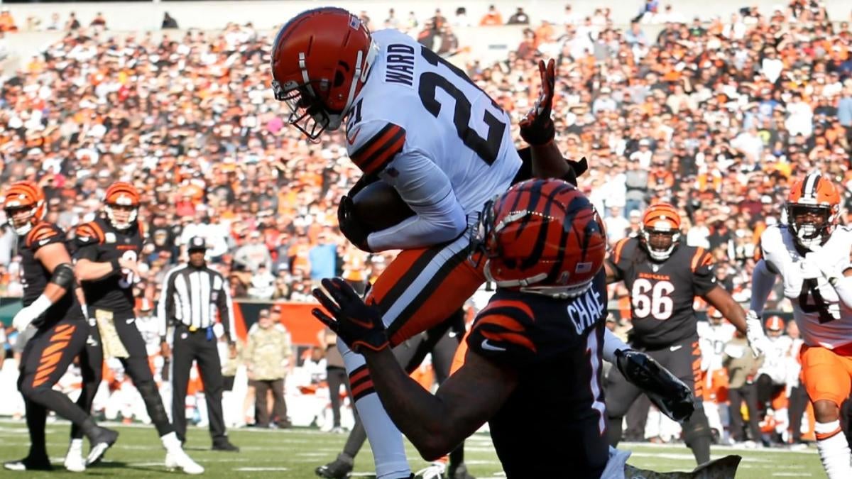 Denzel Ward's 99-yard return of Burrow's pick-6 gives Browns 7-0 lead