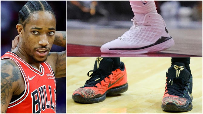 every basketball player with a shoe
