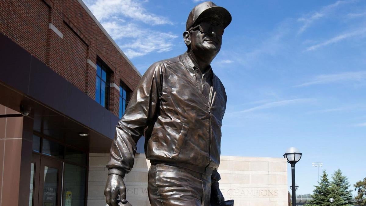 Bo Schembechler statue vandalized with message about survivors of ...