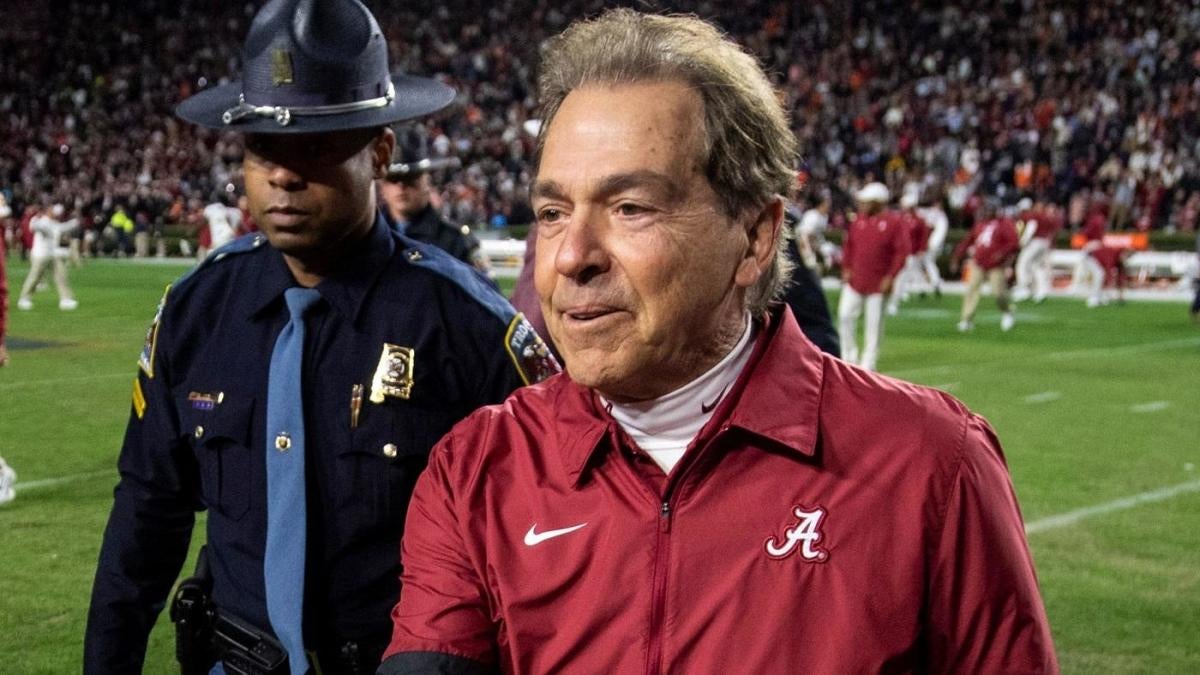 WATCH: Nick Saban dances with Alabama players in locker room after comeback to win Iron Bowl in overtime – CBSSports.com