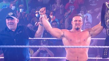 Rick Steiner and Bron Breakker at WWE NXT: New Year's Evil (2022)