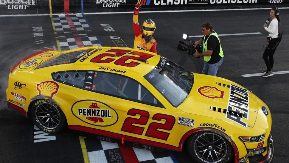 NASCAR Clash At The Coliseum Results: Joey Logano Holds Of Kyle Busch ...