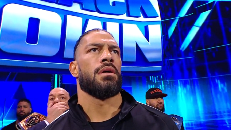 Roman Reigns, Paul Heyman, The Usos (Jimmy Uso and Jey Uso) on WWE SmackDown