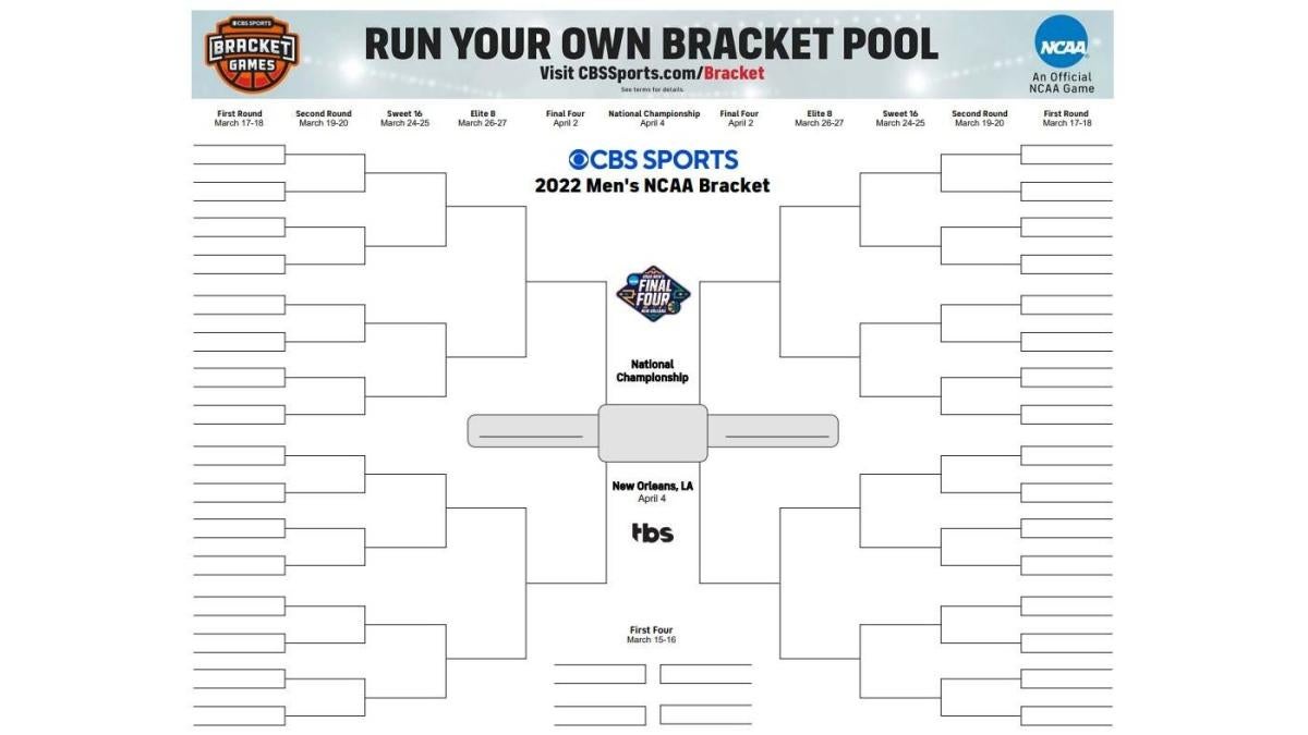 2022 NCAA Bracket March Madness printable bracket, tournament seeds