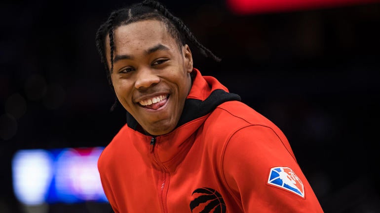 Scottie Barnes Raptors rookie pointing
