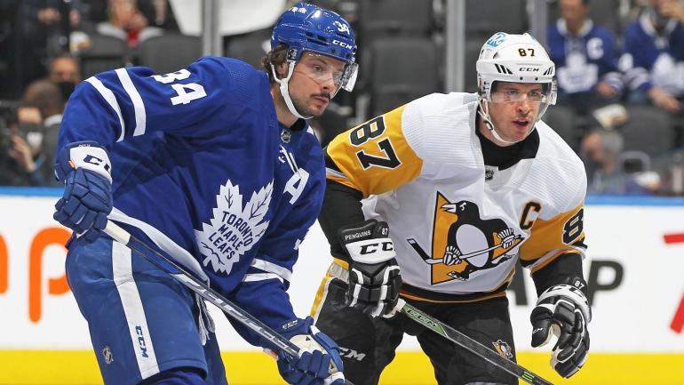 Auston Matthews Getty Sidney Crosby Maple Leafs Penguins