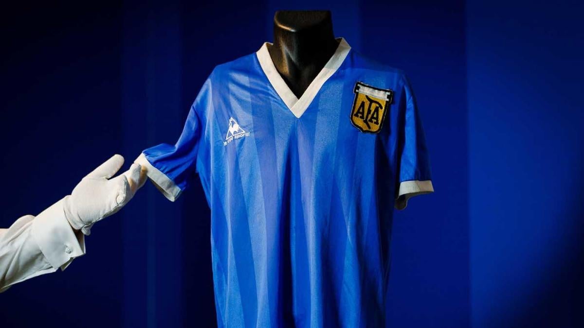 Diego Maradona’s “Hand of God” Jersey Sells for World Record Price of .28 Million at Auction