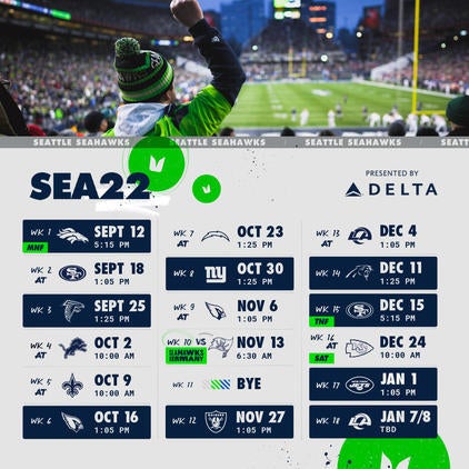 seattle seahawks schedule 2022