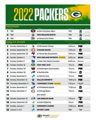 Your Full 2022 NFL Regular Season TV Schedule For Every Team