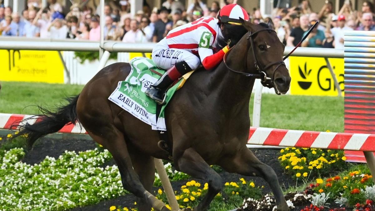 Preakness Stakes 2022 results: Early Voting wins, favorite Epicenter in  second and Creative Minister third - CBSSports.com